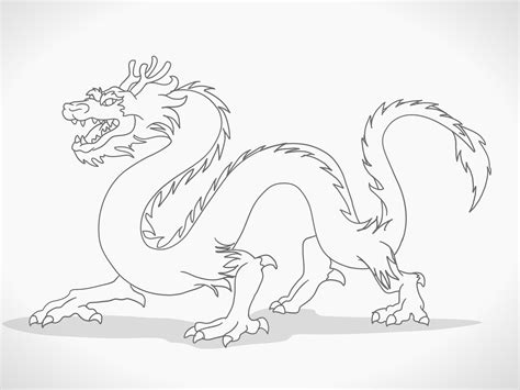 Outline Drawings Of Dragons