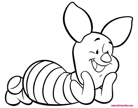 Easy Disney Cute Coloring Pages Piglet Coloring Pages