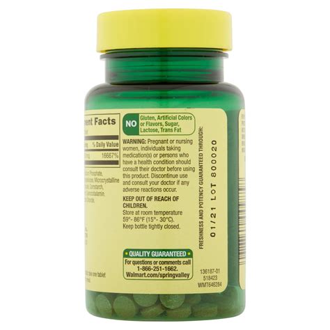 Vitamina B12 1000mcg 60 Tabletas Spring Valley