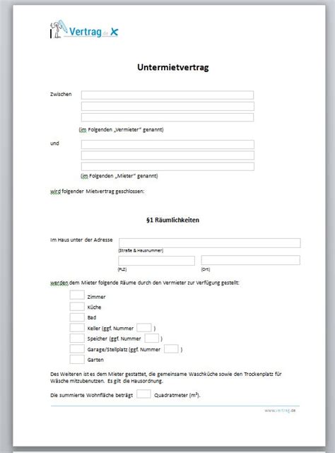 We did not find results for: Untermietvertrag PDF " Der Mustermann.