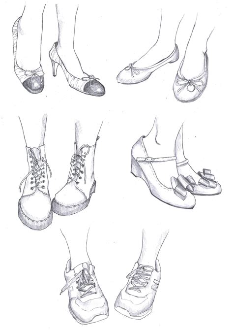 Shoes Anime Feet Drawing Reference Add The Detail It S Time To Turn Those Shapes Into A