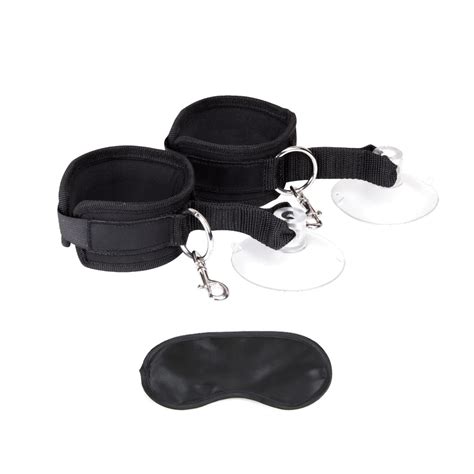 Lux Fetish Sexy Suction Shower Cuffs Black Simply Pleasure