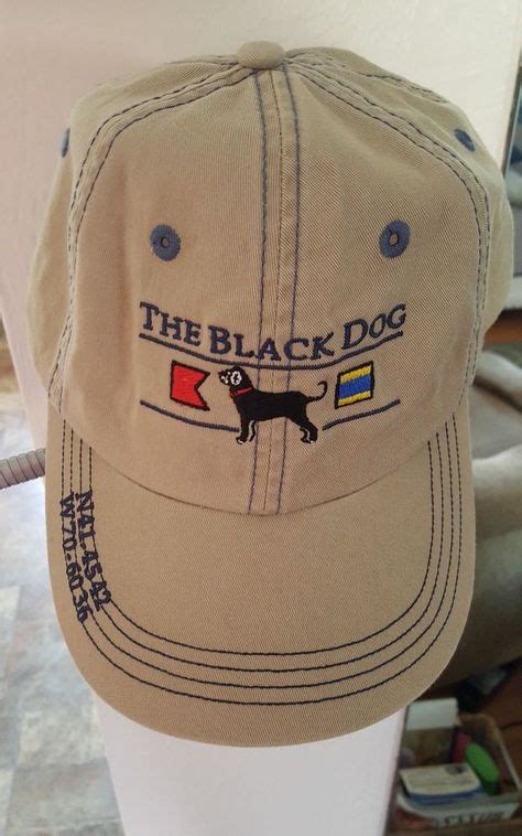 The Black Dog Nautical Khaki Hat Cap Adjustable Unisex Theblackdog