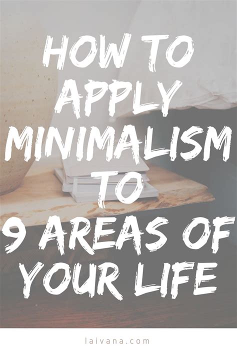 A Stack Of Books With The Words How To Apply Minimalism To 9 Areas Of