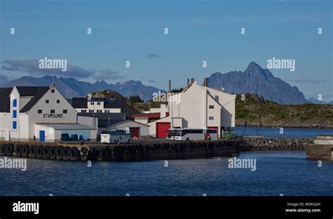 Stamsund Harbour Vestvagoy Lofoten Islands Norway Stock Photo Alamy