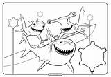Coloring Shark Nemo Finding Printable Pdf Whatsapp Tweet Email sketch template