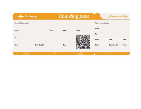 Printable Airline Ticket Template