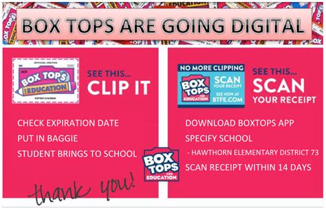 Box Tops App Instructions Box Tops 4 Education Mpes Pto We