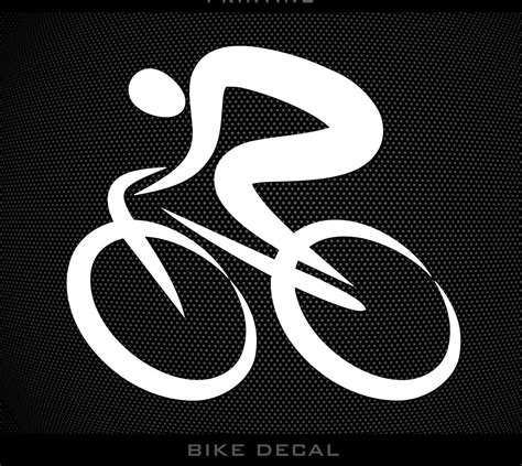 Abstract Cycling Bicycle Decalsticker 5 Inches Vinyl Etsy