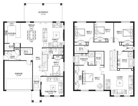 6 bedrooms double level designs. New Home Builders | Jewel 38 - Double Storey Home Designs ...