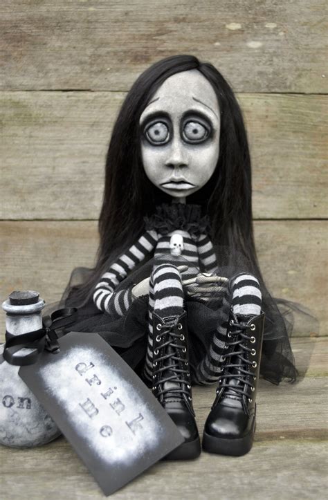 goth alice doll art dolls clay dolls gothic dolls