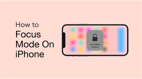How To Use Focus Mode On Iphone Youtube