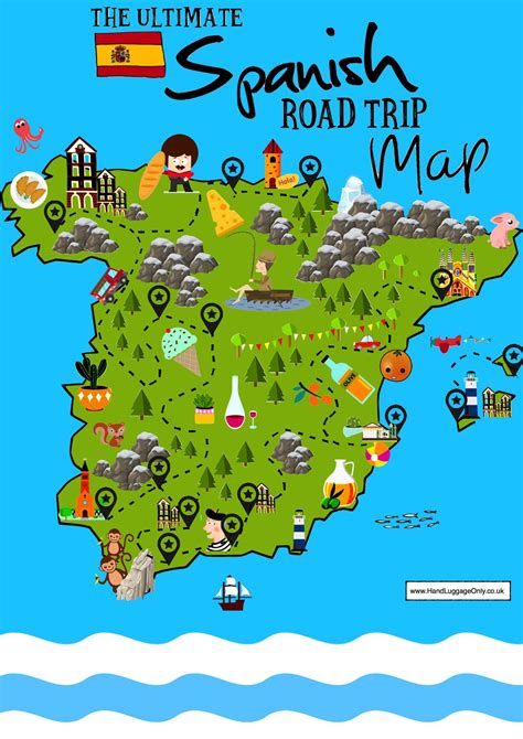 Tourist Map Of Spain Tourist Attractions And Monuments Of Spain