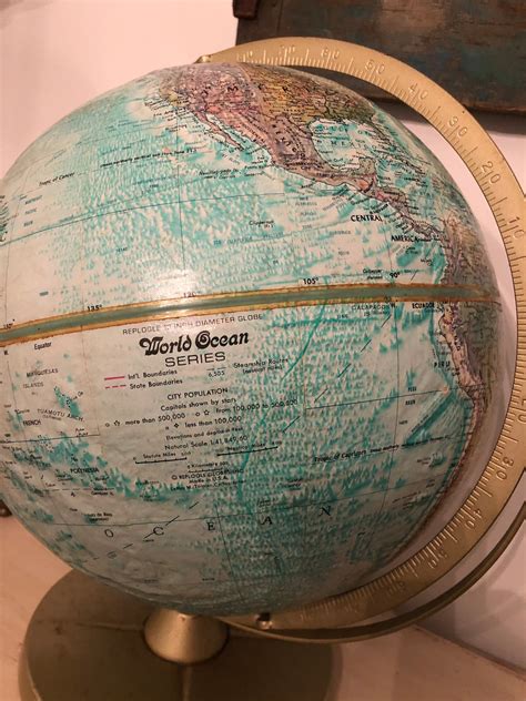 Vintage Replogle World Ocean Series Globe 12 Inch Diameter Etsy