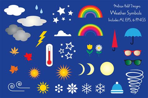 Weather Symbols 561314 Illustrations Design Bundles