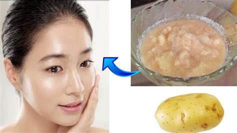 Whitening Skin With Potato Paste And Remove Wrinkles Get Fair Youtube