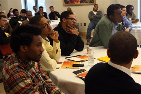 A certificate citing the recipient's distinction is presented at a ceremony held in the spring. Shatter stereotypes, black and Latino male students told | News | Bates College