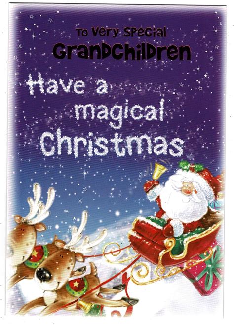Grandchildren Christmas Card To A Very Special Grandchildren With