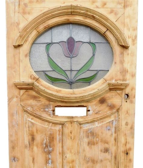 Secondhand Vintage And Reclaimed Doors And Windows 1930 3 Oval Stained Glass Front Door