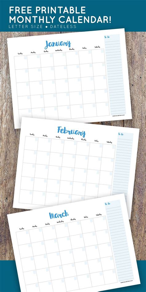 Monthly Calendar With No Dates Calendar Template Printable Blank