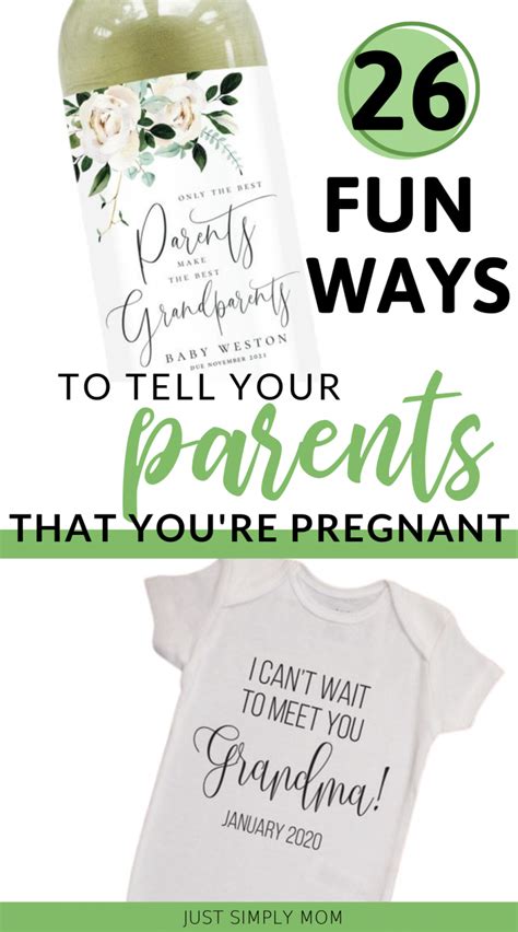 30 Fun Ways To Tell Your Parents That Youre Pregnant Just Simply Mom