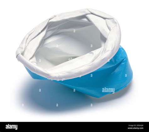 Crushed Blue Paper Cup Cut Out On White Stock Photo Alamy