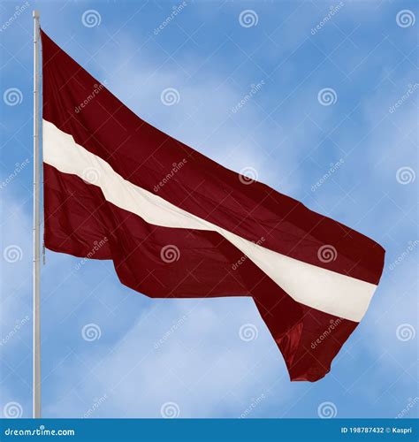 Republic Of Latvia State Flag Latvian National Carmine Red Vivid