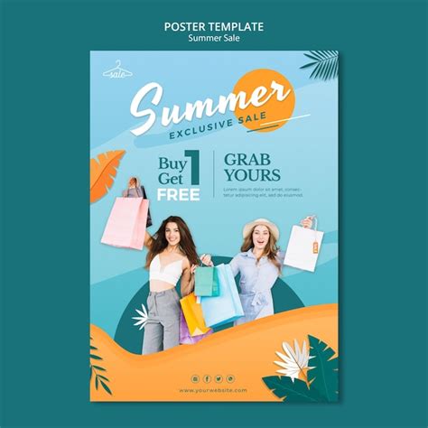 Free Psd Summer Sales Print Template