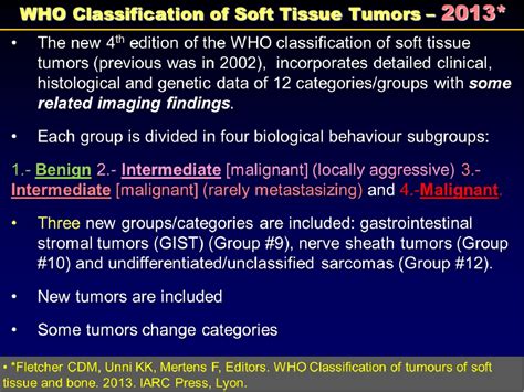 Figure From The New Who Classification Of Soft Tissue Tumors A Guide