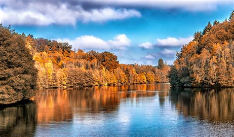 Wallpaper Autumn Lake Trees Hd Widescreen High Definition