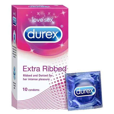 Buy Durex Condoms Extra Ribbed 10 Pieces Online Get Upto 60 Off