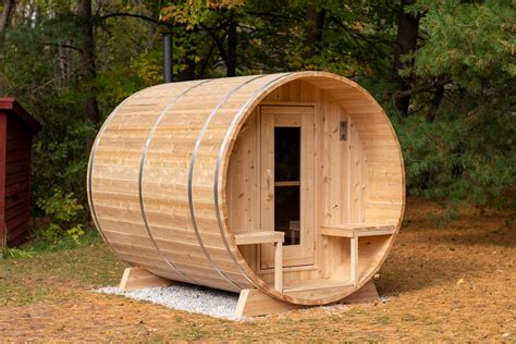 Dundalk Leisurecraft Tranquility White Knotty Cedar Barrel Sauna Ctc23