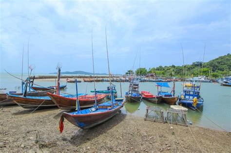 Local Fishing Boats In Rayong Thailand Stock Image Image Of Local