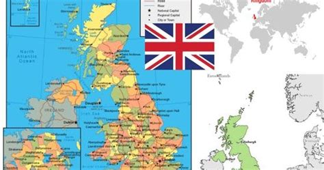 Materi karakteristik benua asia : Peta dan Profil Negara Inggris (United Kingdom)