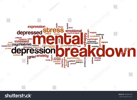 Mental Breakdown Word Cloud Concept Stock Illustration 498397708