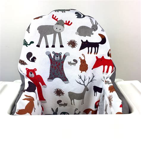 The replacement chair cover compatible for ikea poang chair cover only fits if your poang chair has an attached head cushion. Woodland IKEA Antilop highchair high chair cushion cover ...