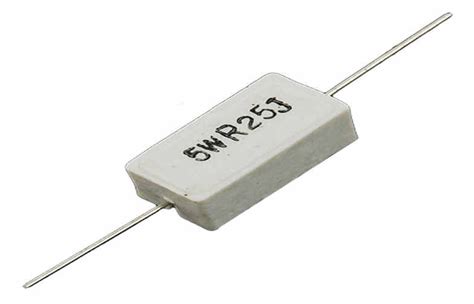 Double End Cement 5w 5 Resistors 25 Ohm For Power Electronics Circuits