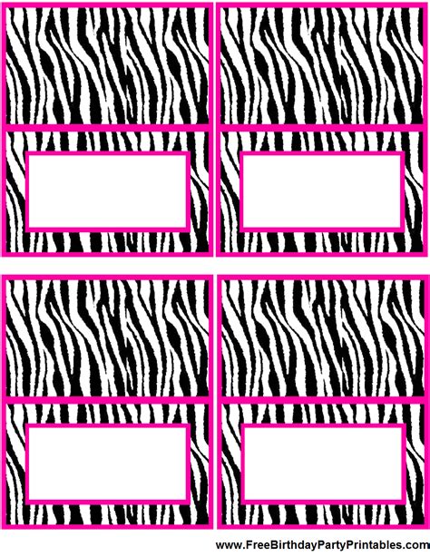 Free Hot Pink Zebra Birthday Party Printables Safari Theme Birthday