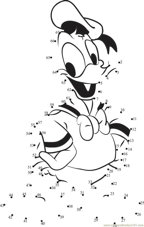 Donald Duck Standing Dot To Dot Printable Worksheet Connect The Dots The Best Porn Website