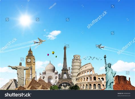 Travel The World Monuments Concept Stock Photo 98988980 Shutterstock