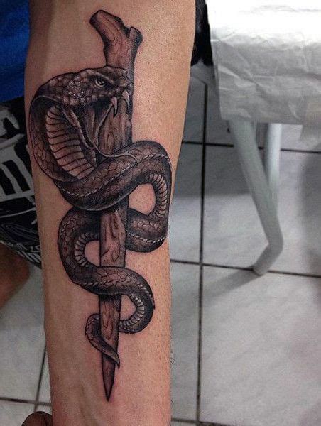 Cool small matching tattoo idea. Simple Snake Tattoo For Guys | Snake tattoo design, Black ...