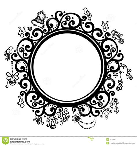 7 Round Decorative Frame Vector Images Floral Decorative Vector Round