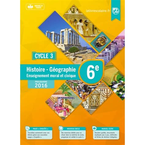 Histoire Geographie Enseignement Moral Et Civique 6e Cycle 3 Manuel