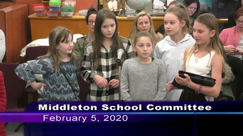 Middleton School Committee 2 5 2020 Youtube