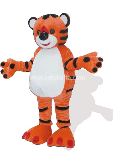 Adult Mascot Costume Red And White Adult Tiger Mascot Costume