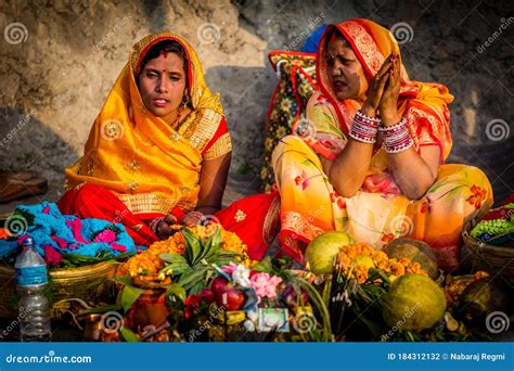 nepali hindu women during chhath puja celebration editorial photography image of kathmandu