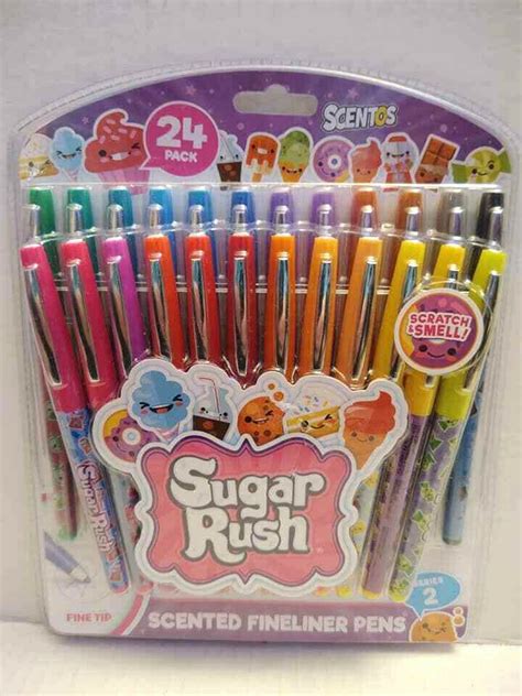 24 Pack Sugar Rush Series 2 Scented Fine Liner Felt Tip Pens