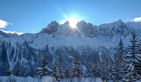 Monte Bianco Chamonix Mont Blanc France Sunrise Sunset Times