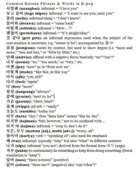 Common Korean Phrase Apprendre Le Coréen Mots Coréens Langue Coréenne