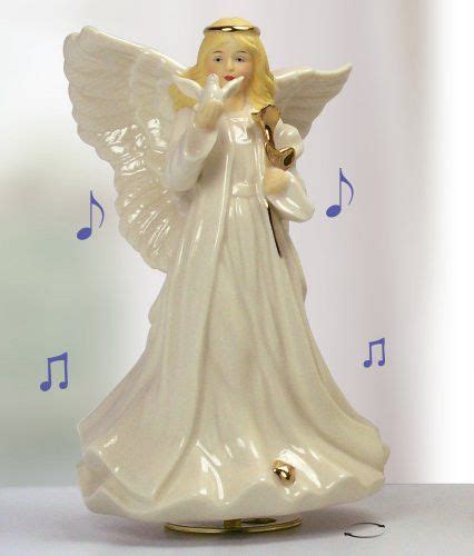 Sympathy Angel Revolving Music Box Porcelain Angel Figurine Wings